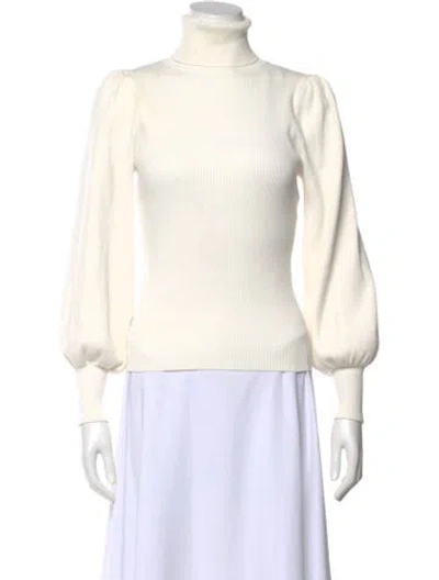 Pre-owned A.l.c Turtleneck Sweater In White