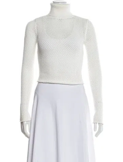 Pre-owned A.l.c Turtleneck Sweater In White
