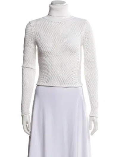 Pre-owned A.l.c Turtleneck Sweater In White