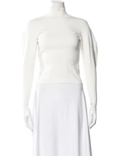 Pre-owned A.l.c Turtleneck Sweater In White