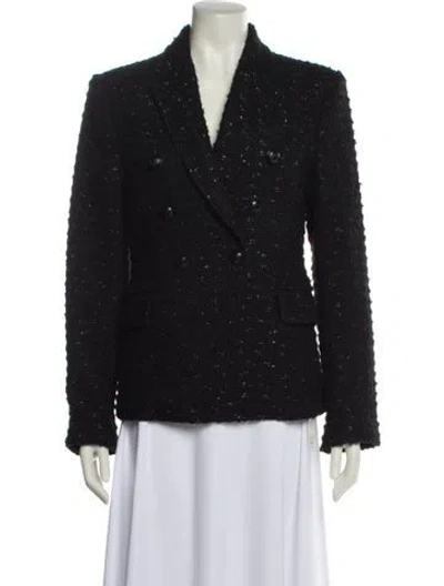 Pre-owned A.l.c Tweed Pattern Blazer In Black