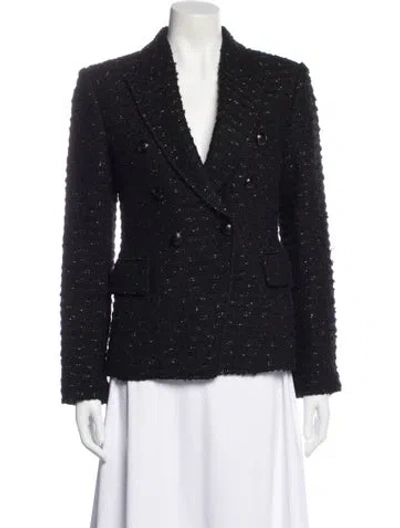 Pre-owned A.l.c Tweed Pattern Blazer In Black