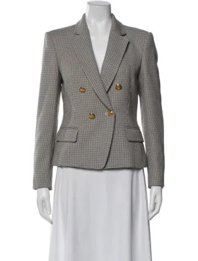 Pre-owned A.l.c Tweed Pattern Blazer In Black