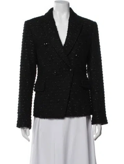 Pre-owned A.l.c Tweed Pattern Blazer In Black