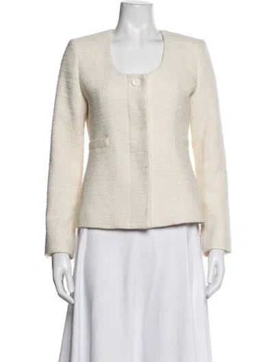 Pre-owned A.l.c Tweed Pattern Blazer In Neutrals