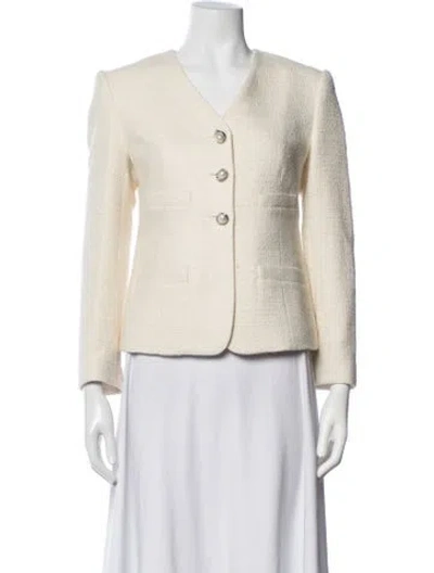 Pre-owned A.l.c Tweed Pattern Blazer In Neutrals