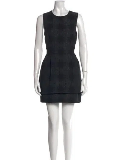 Pre-owned A.l.c Tweed Pattern Mini Dress W/ Tags In Black