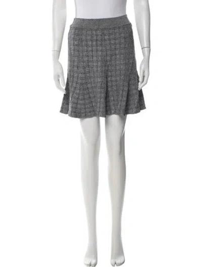 Pre-owned A.l.c Tweed Pattern Mini Skirt In Grey