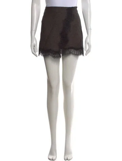 Pre-owned A.l.c Tweed Pattern Mini Skirt W/ Tags In Brown