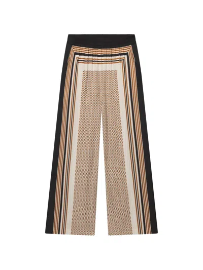 A.l.c Tyler Printed Palazzo Pants In Brown