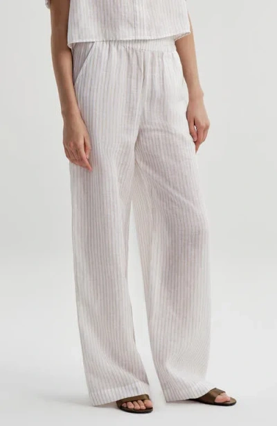 A.l.c . Tyler Wide Leg Linen Pants In White