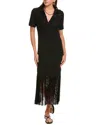 A.l.c Valerie Open-knit Fringe Maxi Dress In Black