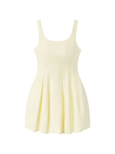 A.l.c Vea Panelled A-line Mini Dress In Yellow
