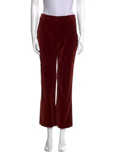 Pre-owned A.l.c Velvet Straight Leg Pants In Brown
