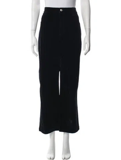 Pre-owned A.l.c Velvet Wide Leg Pants W/ Tags In Blue