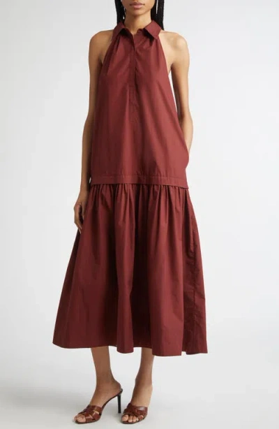 A.L.C A.L.C. VERA SLEEVELESS POPLIN MAXI SHIRTDRESS