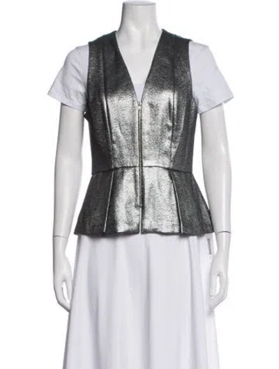 Pre-owned A.l.c Vest In Metallic/silver