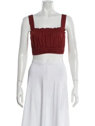 Pre-owned A.l.c Vintage Square Neckline Crop Top In White