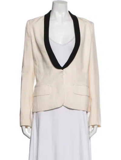 Pre-owned A.l.c Virgin Wool Blazer In Neutrals
