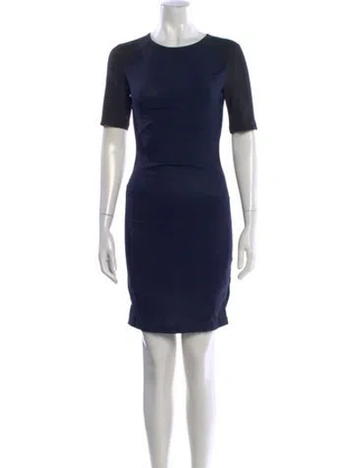 Pre-owned A.l.c Virgin Wool Knee-length Dress In Blue