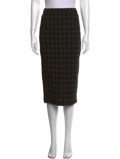 Pre-owned A.l.c Virgin Wool Midi Length Skirt W/ Tags In Green