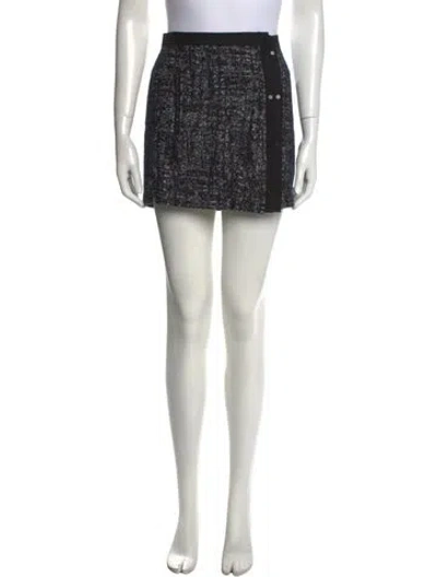 Pre-owned A.l.c Virgin Wool Mini Skirt In Black
