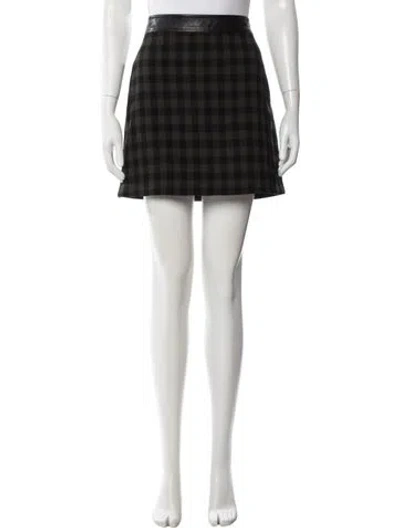 Pre-owned A.l.c Virgin Wool Mini Skirt In Black