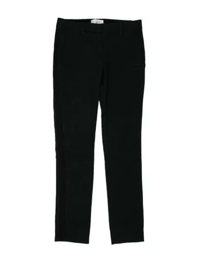 Pre-owned A.l.c Virgin Wool Straight Leg Pants In Black
