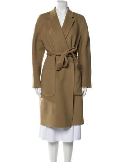 Pre-owned A.l.c Virgin Wool Trench Coat In Neutral