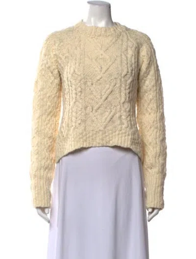 Pre-owned A.l.c Virgin Wool Tweed Pattern Sweater W/ Tags In Neutrals