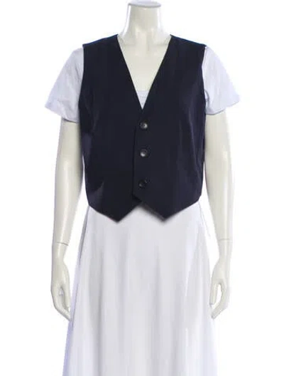 Pre-owned A.l.c Virgin Wool Vest In Blue