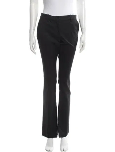 Pre-owned A.l.c Virgin Wool Wide Leg Pants In Black