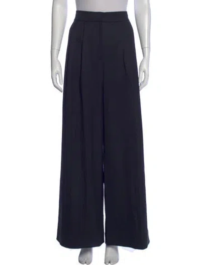 Pre-owned A.l.c Virgin Wool Wide Leg Pants In Blue