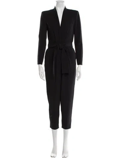Pre-owned A.l.c V-neck Jumpsuit In Black