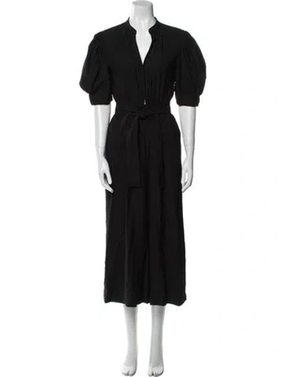 Pre-owned A.l.c V-neck Jumpsuit In Black
