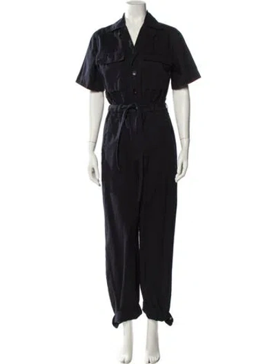 Pre-owned A.l.c V-neck Jumpsuit In Black