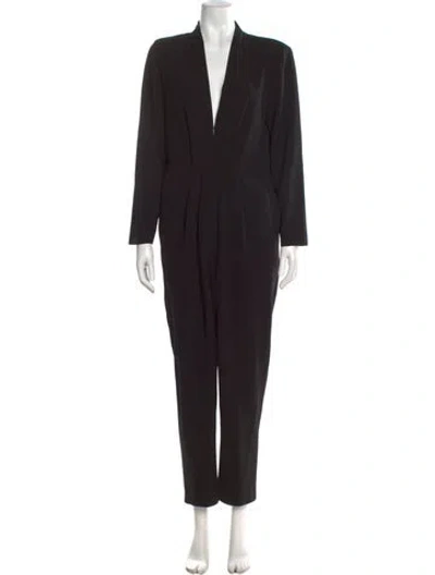 Pre-owned A.l.c V-neck Jumpsuit In Black