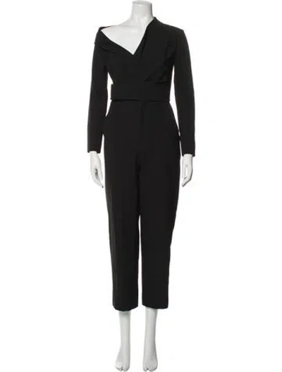 Pre-owned A.l.c V-neck Jumpsuit In Black