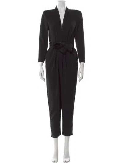 Pre-owned A.l.c V-neck Jumpsuit In Black