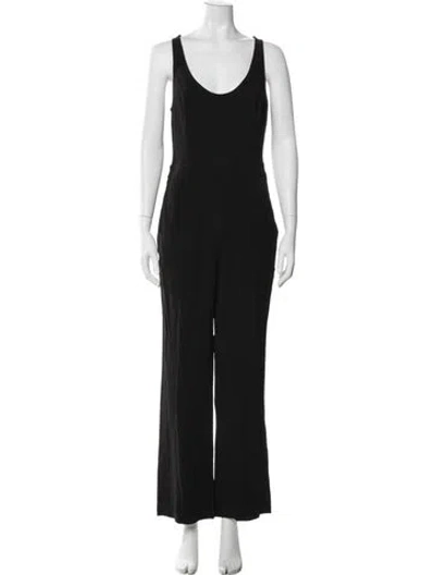 Pre-owned A.l.c V-neck Jumpsuit In Black