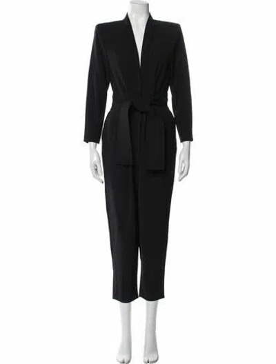 Pre-owned A.l.c V-neck Jumpsuit In Black