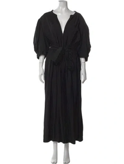 Pre-owned A.l.c V-neck Jumpsuit In Black