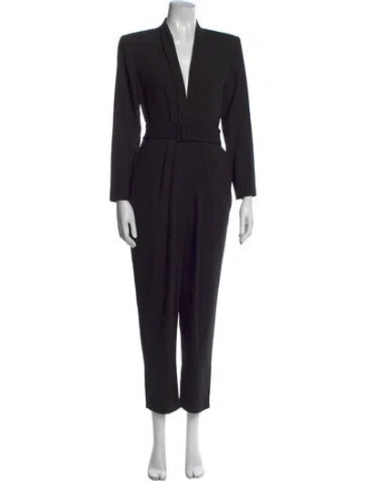 Pre-owned A.l.c V-neck Jumpsuit In Black