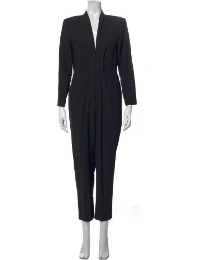 Pre-owned A.l.c V-neck Jumpsuit In Black