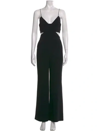 Pre-owned A.l.c V-neck Jumpsuit In Black