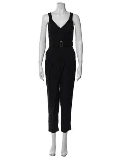 Pre-owned A.l.c V-neck Jumpsuit In Black