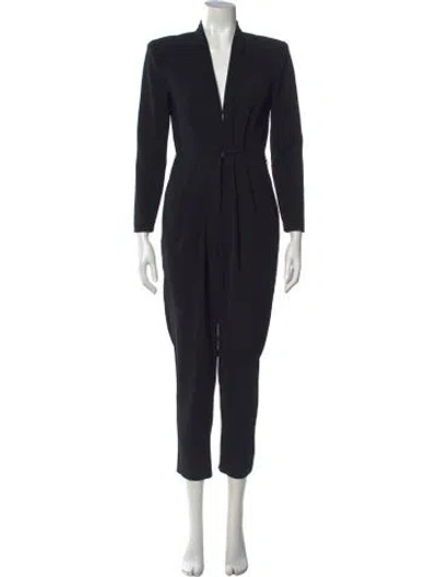 Pre-owned A.l.c V-neck Jumpsuit In Black