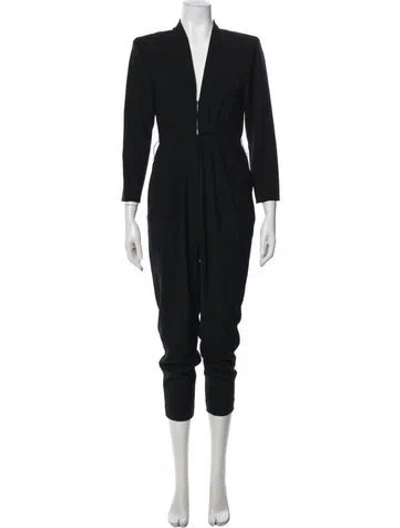 Pre-owned A.l.c V-neck Jumpsuit In Black