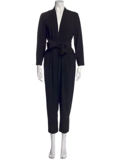 Pre-owned A.l.c V-neck Jumpsuit In Black