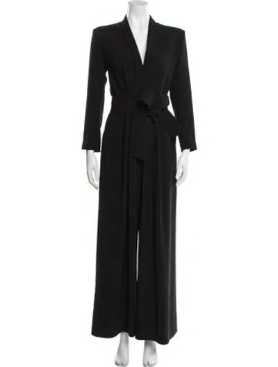 Pre-owned A.l.c V-neck Jumpsuit In Black